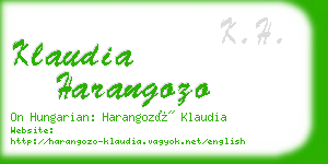 klaudia harangozo business card